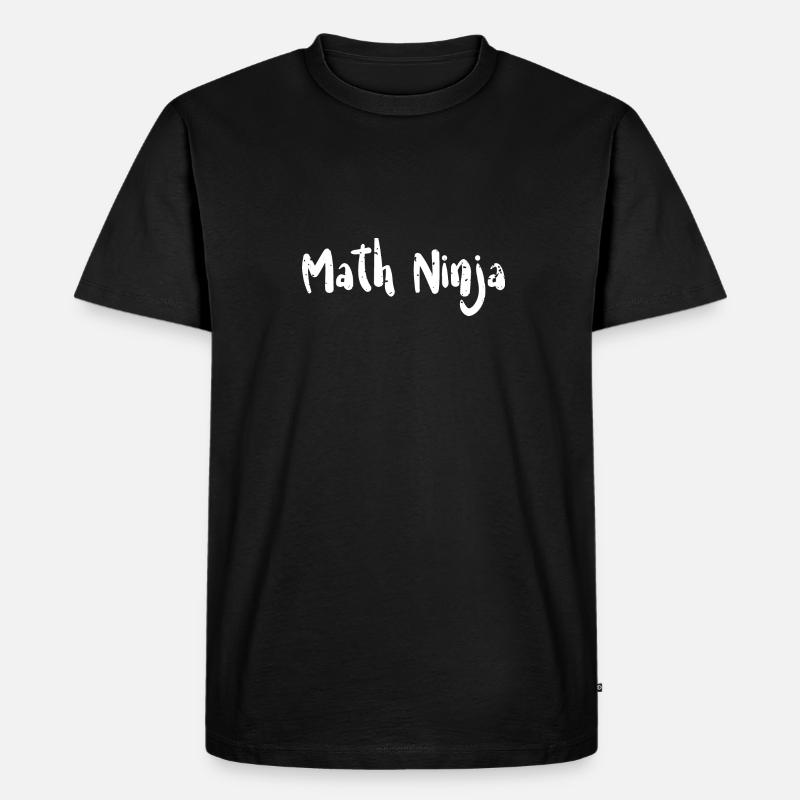 Math Ninja - Math - Männer Premium Bio T-Shirt - Schwarz