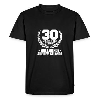 30 Jahre im Dienst 30. Firmenjubiläum Geschenk - Männer Premium Bio T-Shirt - Schwarz - Vorne - Nico (187cm)