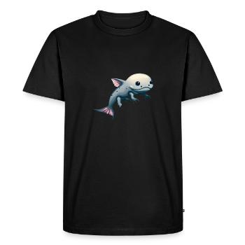 Mignon Kawaii Axolotl - T-shirt Premium bio Homme - noir - Devant - Nico (187cm)