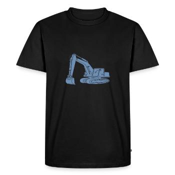 Excavator Driver Silhouette - Construction Equipment Operator - Men's Premium Organic T-Shirt - black - Front - Nico (187cm)