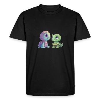 Green Alien Turtle Fusion - Men's Premium Organic T-Shirt - black - Front - Nico (187cm)