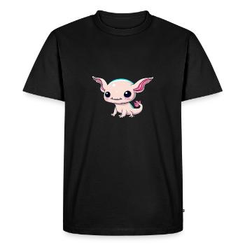 Mignon Kawaii Axolotl - T-shirt Premium bio Homme - noir - Devant - Nico (187cm)