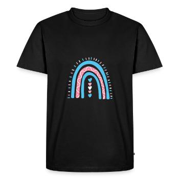 Transgenre Boho Rainbow Trans Pride - T-shirt Premium bio Homme - noir - Devant - Nico (187cm)