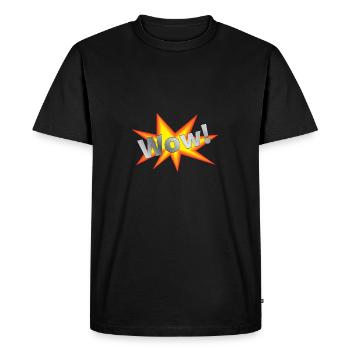 WOW FX effect - gift idea - Men's Premium Organic T-Shirt - black - Front - Nico (187cm)