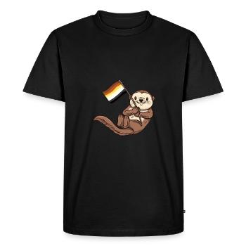 Fierté de l’ours gay loutre de mer - T-shirt Premium bio Homme - noir - Devant - Nico (187cm)