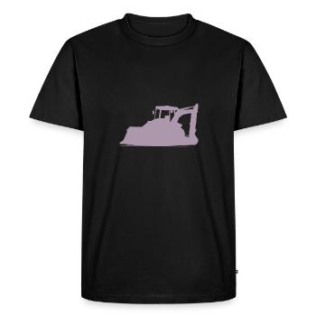Excavator operator and construction equipment operator Silhouette – - Men's Premium Organic T-Shirt - black - Front - Nico (187cm)