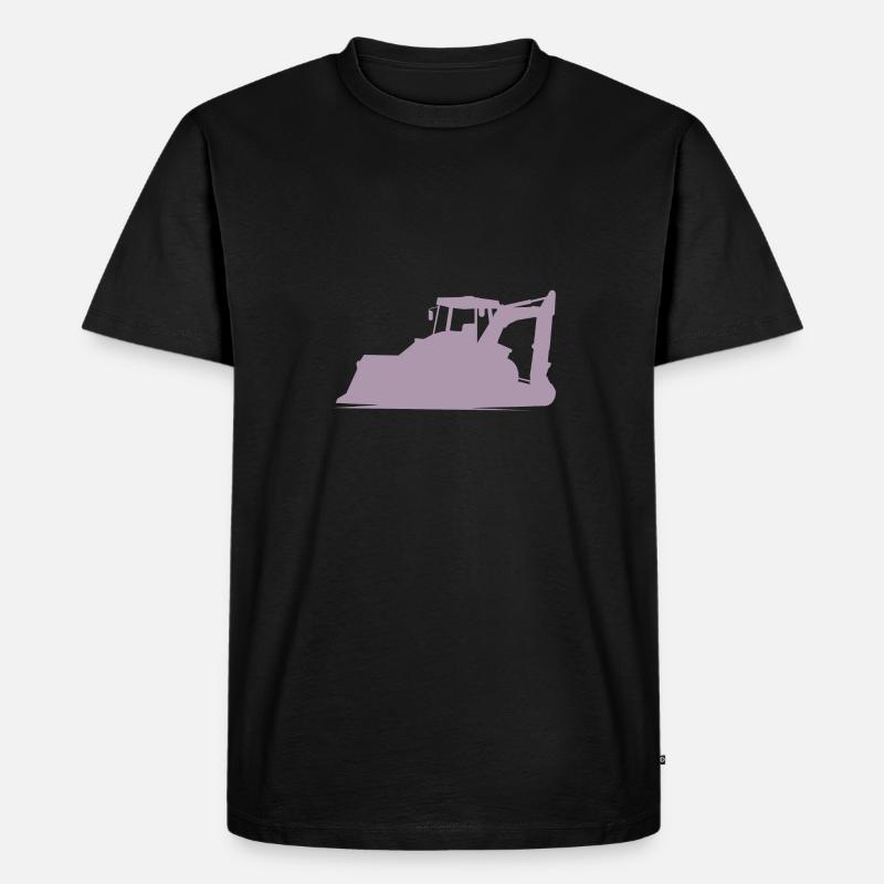 Baggerfahrer und Baugeräteführer Silhouette – - Männer Premium Bio T-Shirt - Schwarz