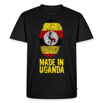 Fabriqué en Ouganda - T-shirt Premium bio Homme - noir - Devant - Nico (187cm)