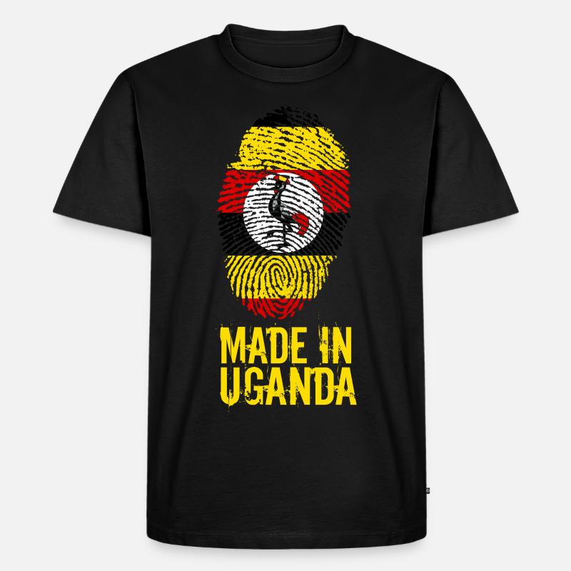 Made In Uganda - Männer Premium Bio T-Shirt - Schwarz