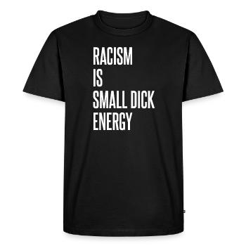 Racisme dit - T-shirt Premium bio Homme - noir - Devant - Nico (187cm)