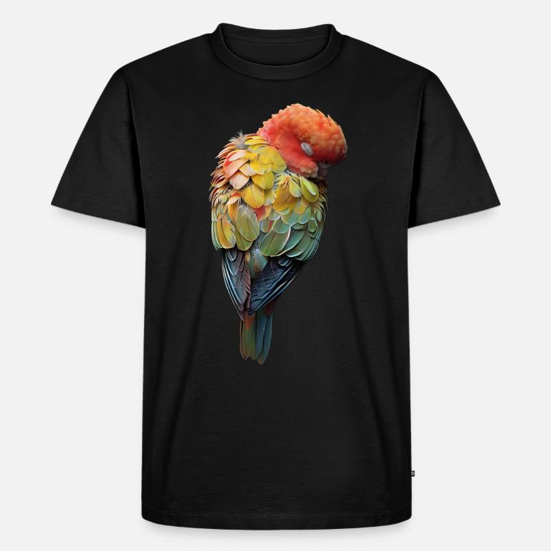 Papagei - Männer Premium Bio T-Shirt - Schwarz