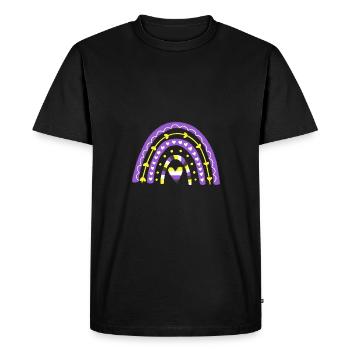 Nonbinary Pride Boho Rainbow - Men's Premium Organic T-Shirt - black - Front - Nico (187cm)