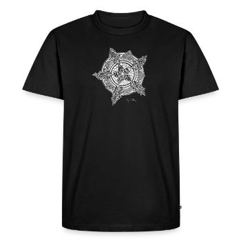 Mandala - T-shirt Premium bio Homme - noir - Devant - Nico (187cm)