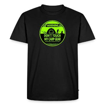 Avertissement de carpe - T-shirt Premium bio Homme - noir - Devant - Nico (187cm)