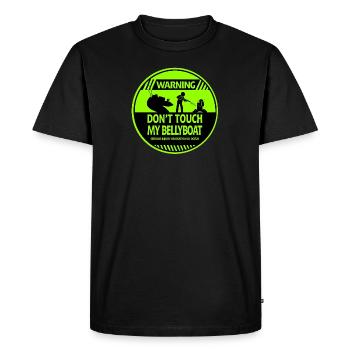 Bellyboat warning - Men's Premium Organic T-Shirt - black - Front - Nico (187cm)