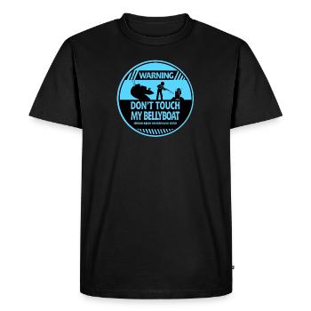 Bellyboat warning - Men's Premium Organic T-Shirt - black - Front - Nico (187cm)