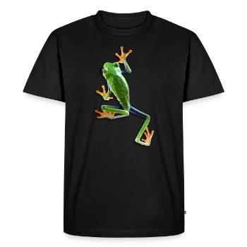 Red Eyed Tree Frog Frog Keeper Frog Fan - Men's Premium Organic T-Shirt - black - Front - Nico (187cm)