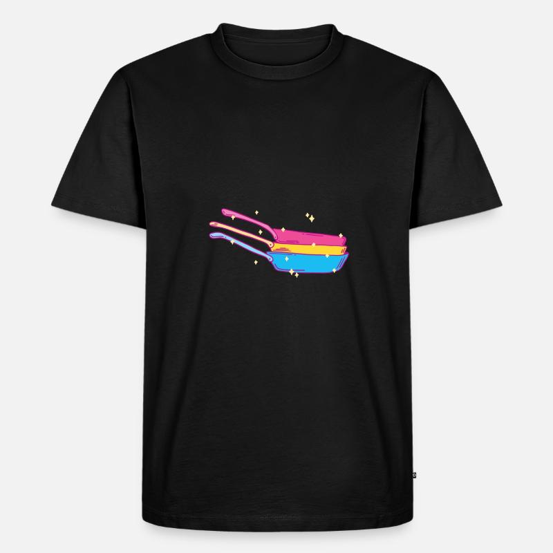 Kitchen pan stack Pansexual - Men's Premium Organic T-Shirt - black