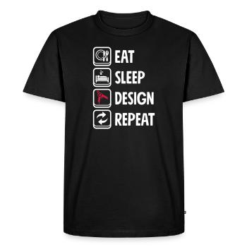 Eat Sleep Design Repeat - Architect - Men's Premium Organic T-Shirt - black - Front - Nico (187cm)