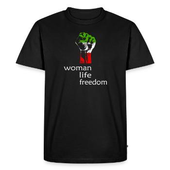 Liberté de vie de femme - T-shirt Premium bio Homme - noir - Devant - Nico (187cm)