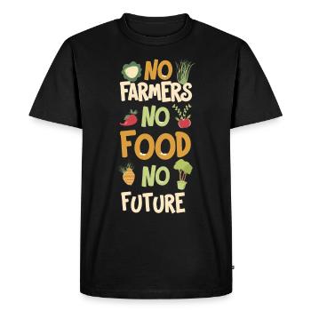 No Farmers No Food No Future Farmer Farmer - Men's Premium Organic T-Shirt - black - Front - Nico (187cm)