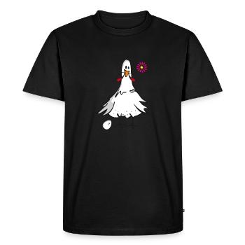 Poulet - T-shirt Premium bio Homme - noir - Devant - Nico (187cm)