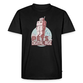 New Pets of the Digital Age - Men's Premium Organic T-Shirt - black - Front - Nico (187cm)