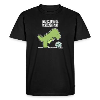 volley- - T-shirt Premium bio Homme - noir - Devant - Nico (187cm)
