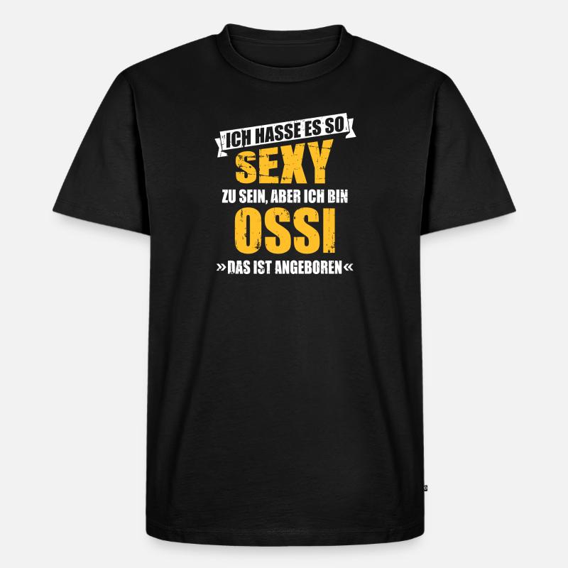 Ossi - Männer Premium Bio T-Shirt - Schwarz