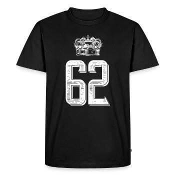 62 Couronne numérique - T-shirt Premium bio Homme - noir - Devant - Nico (187cm)