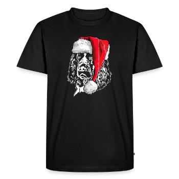Père Noël Springer Spaniel Chiens de Noël - T-shirt Premium bio Homme - noir - Devant - Nico (187cm)