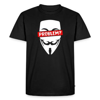 Problem Anonymous - Men's Premium Organic T-Shirt - black - Front - Nico (187cm)