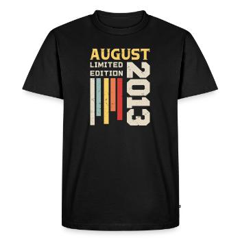 Août 2013 - Cadeau anniversaire Août 2013 Août - T-shirt Premium bio Homme - noir - Devant - Nico (187cm)