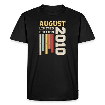 Août 2010 - Cadeau anniversaire Août 2010 Août - T-shirt Premium bio Homme - noir - Devant - Nico (187cm)