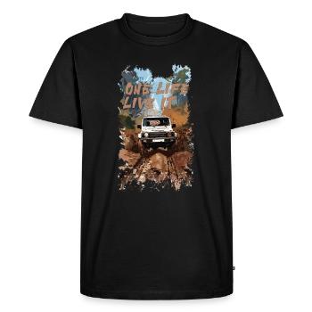 4x4 Offroad 4x4 Aventure LJ SJ Jimny - T-shirt Premium bio Homme - noir - Devant - Nico (187cm)