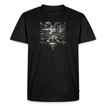 Aigle albanais - T-shirt Premium bio Homme - noir - Devant - Nico (187cm)