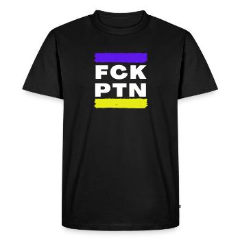 F*ck Poutine - T-shirt Premium bio Homme - noir - Devant - Nico (187cm)