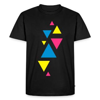 trois formes eckedesign hippie - T-shirt Premium bio Homme - noir - Devant - Nico (187cm)