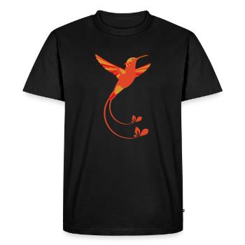 Couleurs de feu colibri - T-shirt Premium bio Homme - noir - Devant - Nico (187cm)