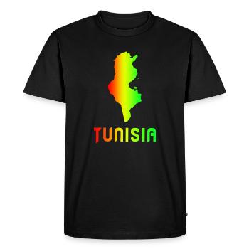 Tunisia Rainbow Maps Design / Gift - Men's Premium Organic T-Shirt - black - Front - Nico (187cm)