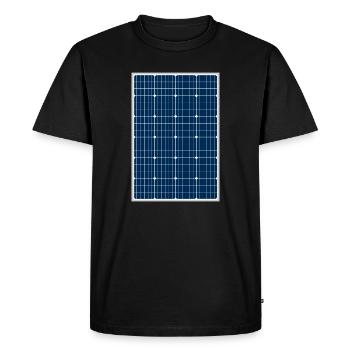 Cellule solaire, photovoltaïque, énergie solaire, panneau solaire - T-shirt Premium bio Homme - noir - Devant - Nico (187cm)
