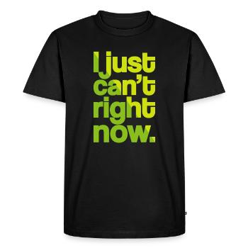 Je ne peux tout simplement pas (sombre) - T-shirt Premium bio Homme - noir - Devant - Nico (187cm)