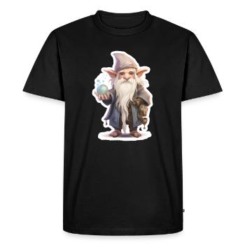 Chemise Omniscient Dwarf White Way Fantasy RPG - T-shirt Premium bio Homme - noir - Devant - Nico (187cm)