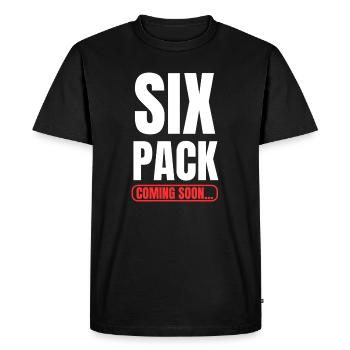 Six Pack coming soon! Fitness Motivation Sport - Männer Premium Bio T-Shirt - Schwarz - Vorne - Nico (187cm)