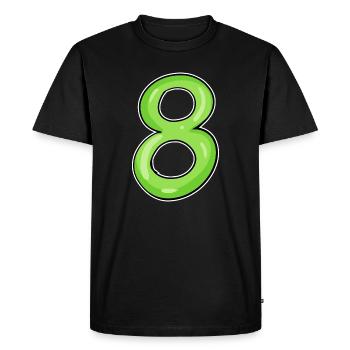 Numéro 8 - Huit - 8 Motif - Numéro 8 Numéro - T-shirt Premium bio Homme - noir - Devant - Nico (187cm)