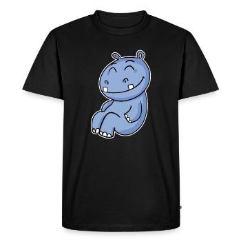 Hippopotamus Hippopotamus - Men's Premium Organic T-Shirt - black - Front - Nico (187cm)