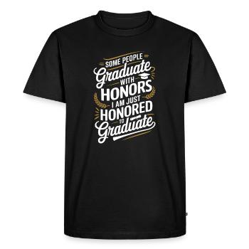 Honored to Graduate - Funny Graduation Gift - T-shirt Premium bio Homme - noir - Devant - Nico (187cm)