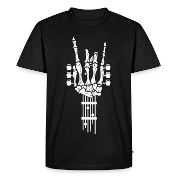 Rock Skeleton Hand Music Guitar - Men's Premium Organic T-Shirt - black - Front - Nico (187cm)