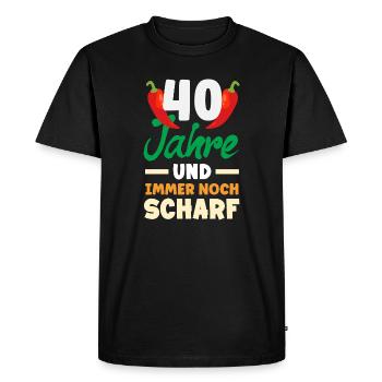 Drôle 40e anniversaire cadeau chemise d’anniversaire - T-shirt Premium bio Homme - noir - Devant - Nico (187cm)