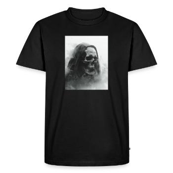 Dark skull in the fog - Men's Premium Organic T-Shirt - black - Front - Nico (187cm)